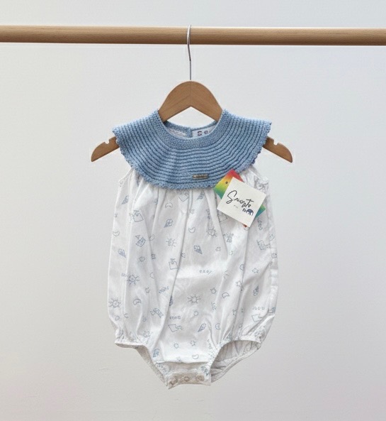 Pelele Cuello Hilo Azul